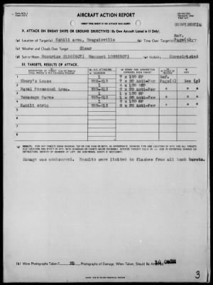 Thumbnail for VMB-413 > ACA Form Reps #117 & #119 - Rep of Heckling Missions Against the Kahili Area, Bougainville, 9/21-23/44