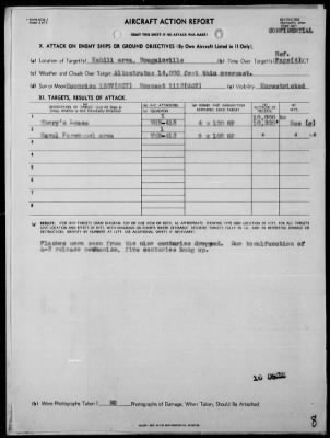 Thumbnail for VMB-413 > ACA Form Reps #117 & #119 - Rep of Heckling Missions Against the Kahili Area, Bougainville, 9/21-23/44