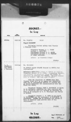 Thumbnail for 2 - Miscellaneous File > 407 - Cables - In Log, ETOUSA (Gen Lee), Feb 1-10, 1945