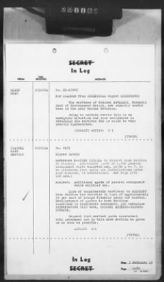 Thumbnail for 2 - Miscellaneous File > 407 - Cables - In Log, ETOUSA (Gen Lee), Feb 1-10, 1945