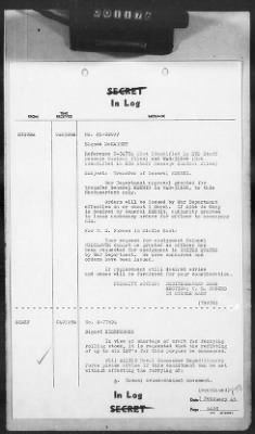 Thumbnail for 2 - Miscellaneous File > 407 - Cables - In Log, ETOUSA (Gen Lee), Feb 1-10, 1945