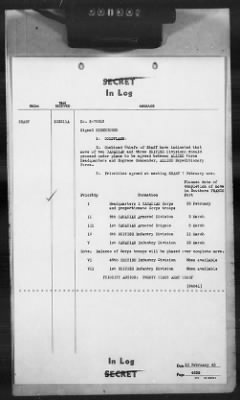 Thumbnail for 2 - Miscellaneous File > 407 - Cables - In Log, ETOUSA (Gen Lee), Feb 1-10, 1945