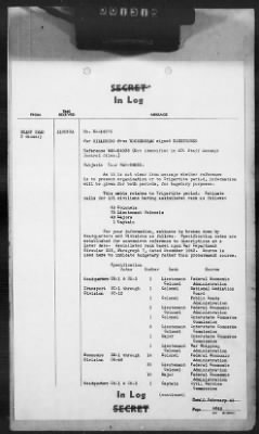 Thumbnail for 2 - Miscellaneous File > 407 - Cables - In Log, ETOUSA (Gen Lee), Feb 1-10, 1945