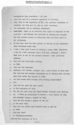 Thumbnail for Interrogations and Reports Pertaining to German Financial Matters > Interrogations Of All Close Friends Of Nazi Big Wigs : Koerner - Limberger