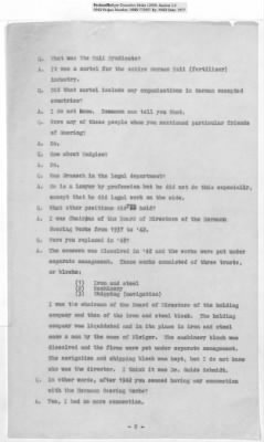 Thumbnail for Interrogations and Reports Pertaining to German Financial Matters > Interrogations Of All Close Friends Of Nazi Big Wigs : Koerner - Limberger