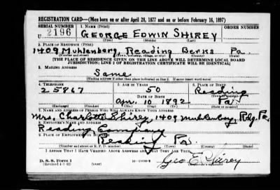 Thumbnail for George Edwin > Shirey, George Edwin (1892)