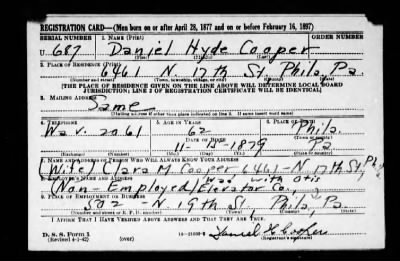 Thumbnail for Daniel Hyde > Cooper, Daniel Hyde (1879)