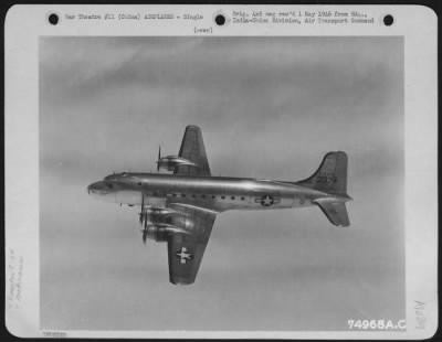 Thumbnail for Douglas > Douglas C-54 "Flying Cross" In Flight Near Kunming, China.  5 June 1945.