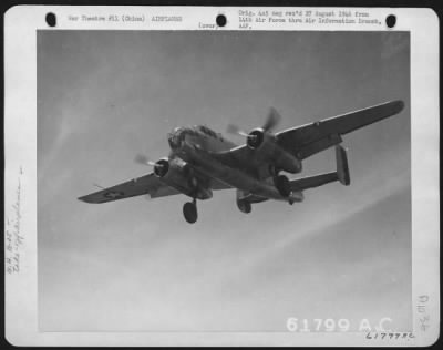 North American > 14Th Air Force North American B-25 Takes Off From U.S. Airfield In China On Another Raid Against Enemy Military Installations.