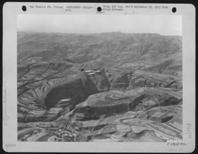 North American > P-51 Fighter Escort For 14Th Air Force C-47 Over China.  24 July 1945.