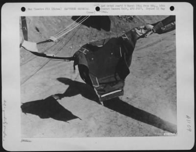 General > A Japanese Parachute Pack And Harness Was Found By Members Of A 16Th Combat Camera Unit Pary Searching For The Wreckage Of A Japanese "Zero" Near Niuwang, China.  February 1944.