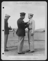 Thumbnail for Brig. General Claire L. Chennault Presents An Award To A Member [Capt. John Lombard] Of The 14Th Air Force During A Ceremony At An Air Base In China.  [Left: Colonel Clinton D. Vincent.] - Page 1