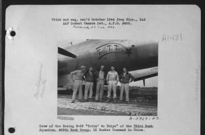 Thumbnail for General > Crew Of The Boeing B-29 'Totin' To Tokyo' Of The 793Rd Bomb Sq., 468Th Bomb Group, Xx Bomber Command In China.