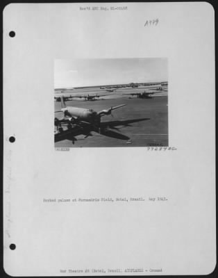 Thumbnail for Miscellaneous > Parked Planes At Parnamirim Field, Natal, Brazil.  May 1943.