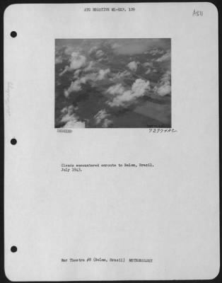 Thumbnail for General > Clouds Encountered Enroute To Belem, Brazil.  July 1943.