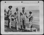 Thumbnail for "Hold Still And Look The Other Way.  It Won'T Hurt A Bit," Blandly Advises S/Sgt. George Mohr, Of Oakland, California, As He Jabs The Needle Into His Patient'S Arm.  "Doc," As He Is Naturally Called, Has Already Made Three Trips To The Island Outposts And - Page 1