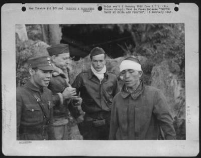 Thumbnail for General > Japanese Prisoner Of War Being Questioned.  Left To Right, Chinese Station Master, Colonel Merian C. Cooper, Chief Of Staff For Brig. Gen Claire L. Chennault, Commanding General For The China Air Task Force, United States Army Air Force, An American Pilot