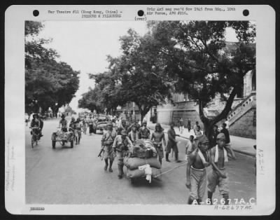 Thumbnail for General > Japanese Prisoners Of War Marching To Internment Camp At Hong Kong, China.  1 September 1945.