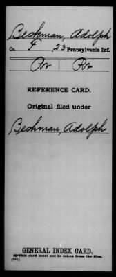 Thumbnail for Adolph > Beckman, Adolph (Pvt)