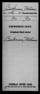 Thumbnail for William > Beckman, William (Pvt)