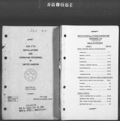 Thumbnail for 2 - Miscellaneous File > 449 - Installations and Operating Personnel Booklets, ETOUSA, Jan 1944-Oct 1945