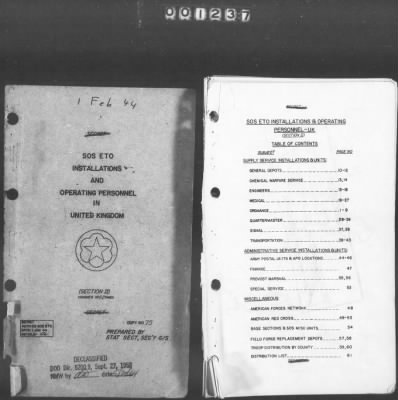 2 - Miscellaneous File > 449 - Installations and Operating Personnel Booklets, ETOUSA, Jan 1944-Oct 1945