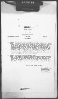 2 - Miscellaneous File > 486 - Daily Journal, Signal Service Office, Chief Signal Officer, ETOUSA, Jan-Aug 1944