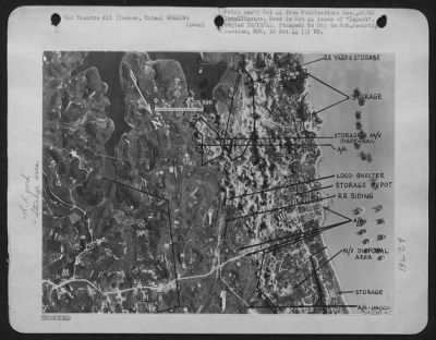 Thumbnail for Yoyang > Yochow, China ripped by bombs dropped by Consolidated B-24 Liberators during 25 July 1944 attack.