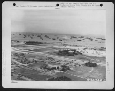 Thumbnail for General > Concentration Of Shipping On The West Side Of Okinawa.  This Is 'Purple Beach', Where Our Forces Made Their Initial Landing, 1 May 1945.