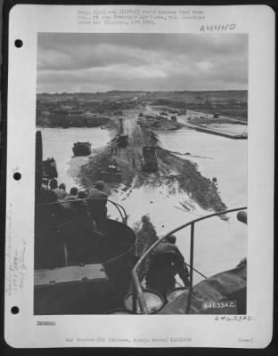 Thumbnail for General > Combat Engineers Construct Causeway To Lst (Landing Ship Tanks) For Landing Troops Of The 1878Th Engineer Aviation Battalion At Okinawa, Ryukyu Retto.  May 1945.