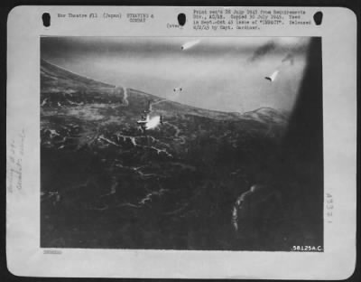 Thumbnail for General > A Boeing B-29 Hit On Bombing Run Over Japan.  26 June 1945.