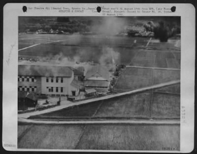 Thumbnail for General > Catching The Japs In Their Bunks, North American B-25 Mitchell Bombers Of The 5Th Af Bomber Command Shot Up Barracks In Sendai Town On Kyushu During One Of Their Frequent Attacks On The Jap Mailand.  They Left The Town, Railroad Yards And Military Install