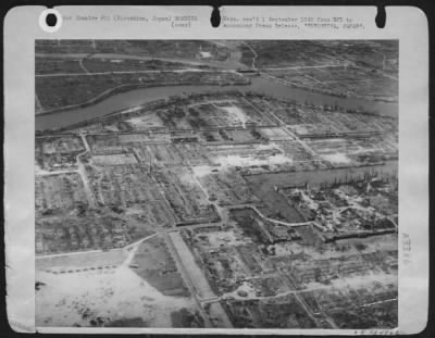 Thumbnail for Hiroshima > Here Is A View Of Hiroshima, Japan, Showing Total Destruction Resulting From Dropping Of The First Atom Bomb, August 6, 1945.