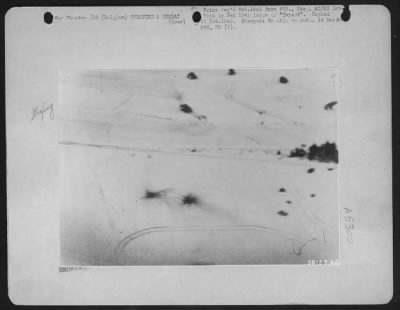 Thumbnail for General > four Nazi tanks are caught dispersed in field in Bulge area, Belgium, 24 Dec. 1944.