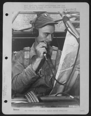 General > Member Of The 163Rd Liaison Squadron, 10Th Army, Directing Artillery Fire During Battle On Okinawa, Ryukyu Retto.