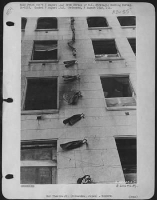 Thumbnail for Hiroshima > The Atomic Blast On Hiroshima, Japan Blew This Drain Pipe Off The Chugoku Electric Power Company Building.  8 October 1945.  (A-615).