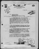 Letter Received From General Thomas T. Handy To General Carl Spaatz Authorizing The Dropping Of The First Atomic Bomb.  Japan. - Page 1