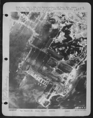 Kure > Jap Battleship Of The Kongo Class Lying In Port At Kure, Japan Just Before Being Hit By Bombs From Boeing B-29 Superfortresses Of Major General Curtis E. Lemay'S 21St Bomber Command During A Five-Pronged Strike On June 22, 1945.