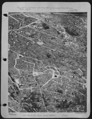 Kure > This Aerial View Of Kure, Japan Shows Devastation Wrought By B-29 Incendiary Attacks.