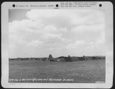 Thumbnail for General > Glider Reclamation -- Gliders Reclaimed From The Rees-Wesel Area Are Shown At A Field Near Brussels, Belguim.  26 April 1945.