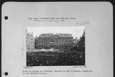 General > Scene In Square In Brussels, Belgium On Day Following Liberation By The British Troops.