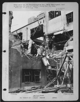 Musashino > Japan - The Musashino Aircraft Engine Plant Was Divided Into Two Parts.  The Part Shown In This Photo, Built Of Reinforced Concrete, Was Relatively Undamaged By Bombing Attacks.