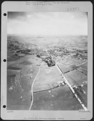 Thumbnail for Bastogne > Aerial View Of The Bomb Damaged City Of Bastogne, Belgium.  8 May 1945.