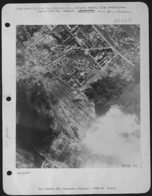 Thumbnail for Budapest > Bombing of marshalling yards at Budapest, Hungary, 17 Sept 44.