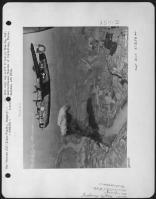 Thumbnail for Almasfuzito > Bombing Of Oil Refinery At Almas-Fuzito, Hungary, By The Consolidated B-24 Liberator 'Fertile Myrtle', One In A Formation Of "Liberators" To Bomb Enemy Installations.  15Th Air Force.