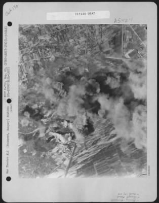 Thumbnail for Budapest > Smoke Rises From Bomb Bursts At The Aircraft Factory At Budapest, Hungary On April 3, 1944, During A Mission By Planes Of The 15Th Air Force'S 97Th Bombardment Group, 414Th Bombardment Squadron.