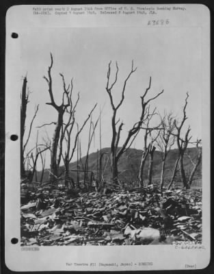 Nagasaki > A Crumbled Mass Of Roof Tile Is All That Remains Of A Japanese Home Near Ground Zero. Ground Zero Is The Spot Directly Below The Explosion Of The Atomic Bomb.  15 Oct. 1945.