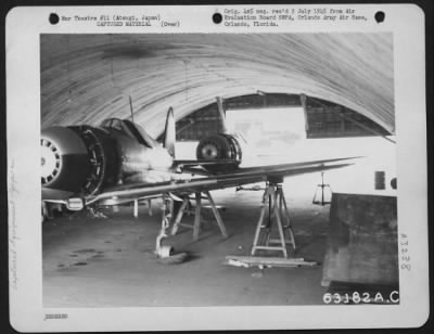 Thumbnail for General > Unfinished Japanese Fighter Planes Standing In The Final Assembly Hangar On Atsugi Airdrome, Japan.  Paint Jobs, Tires And Instruments Are All That'S Needed To Complete These Deadly Weapons.  15 September 1945.