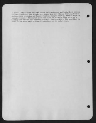 Thumbnail for Radar > In Combat, Eagle Radar Supplied Boeing B-29 Navigators And Bombardiers With An Accurate Picture Of The Terrain Over Which They Were Lfying, Enabling Them To Navigate With Precision And Locate Strategic Targets Readily, Even At Night Or Through Overcast. P