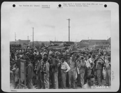 Thumbnail for General > Prisoners Of War At The Dock Area In Yokohama, Japan, Waiting To Be Processed Prior To Boarding A Hospital Ship.  September 1945.